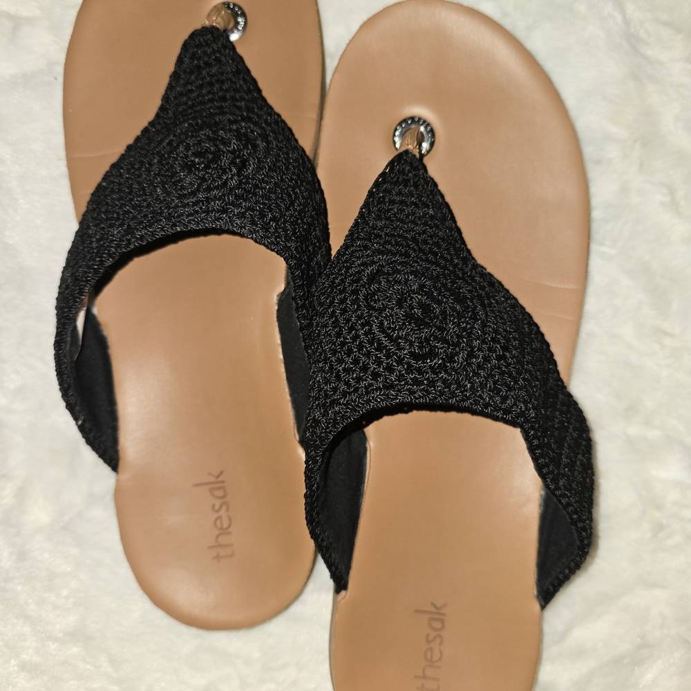 The Sak Black Crochet Women's Sandals
